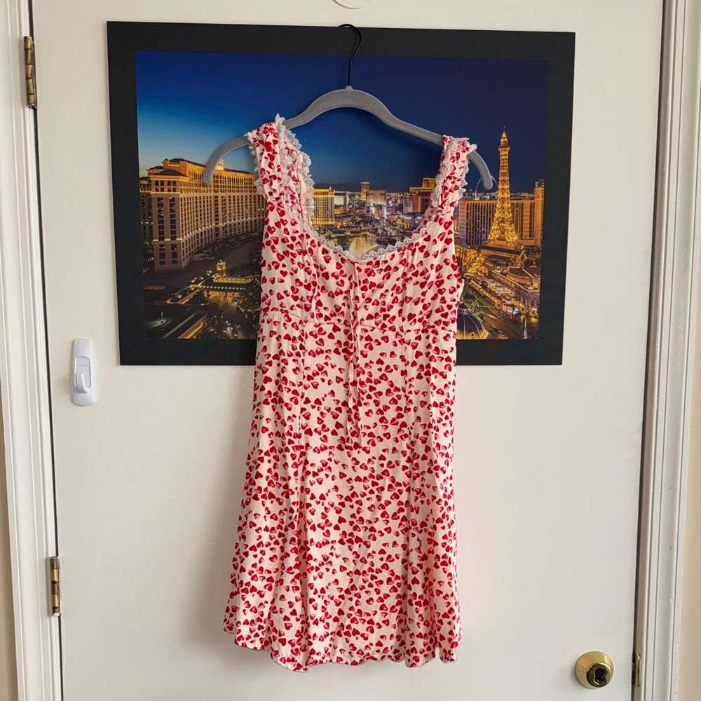 Target Wild Fable Red and White Heart ❤️ Mini Dress Size Small Valentine’s Day